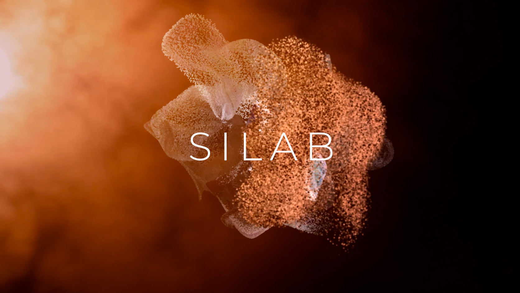 Vignette vidéo abstraite avec le logo SILAB, évoquant l’univers créatif du son et de l’image.