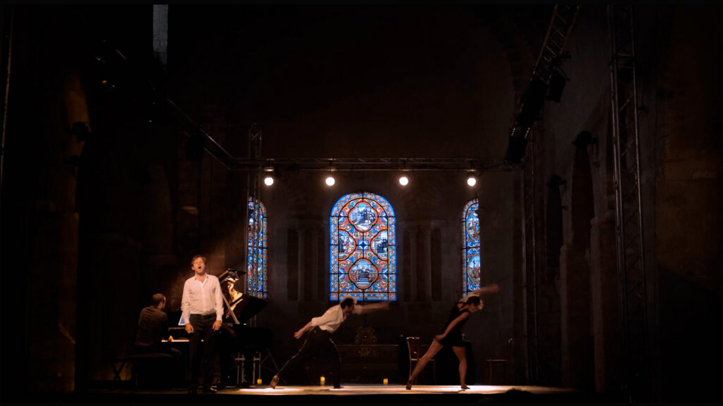 Vignette d’un spectacle filmé sur scène, illustrant une captation live réalisée par SILAB.